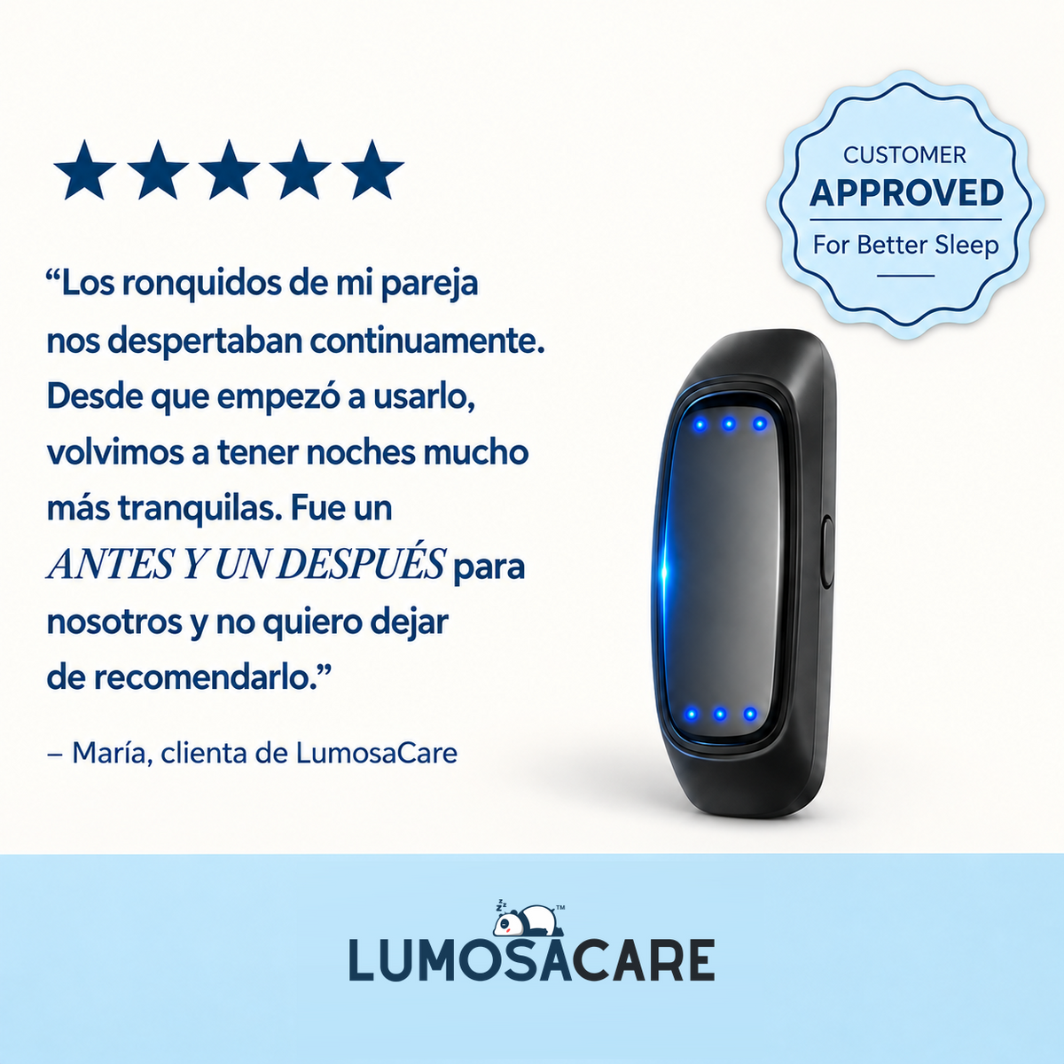 LumosaCare™ Sistema Inteligente Anti-Ronquidos